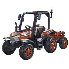  Akkumulátoros traktor gyerekeknek -barna elektromos járgány
