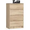  AKORD CLP K60 Komód Laminált Sonoma Tölgy 4 Fiókos