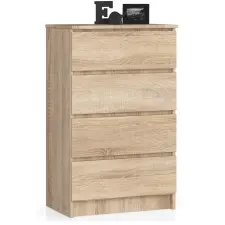  AKORD CLP K60 Komód Laminált Sonoma Tölgy 4 Fiókos bútor