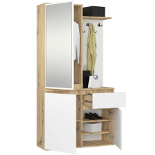 Akord Entro Előszobai Szekrényrendszer Artisan Tölgy/Fehér bútor