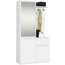 AKORD Entro Előszobai Szekrényrendszer Fehér Tükörrel bútor