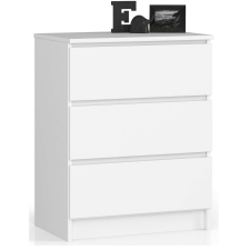 AKORD Furniture Factory 3 fiókos komód P77_60 - fehér bútor