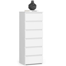 AKORD Furniture Factory 6 fiókos komód P109_40 - fehér bútor