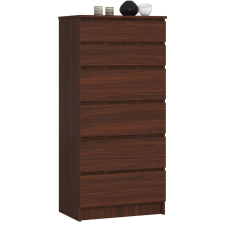 AKORD Furniture Factory 6 fiókos komód P130_60 - wenge bútor