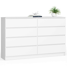 AKORD Furniture Factory 8 fiókos komód P121_160 - fehér bútor