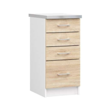 AKORD Furniture Factory Alsó Konyhaszekrény P82_40 - fehér-sonoma bútor