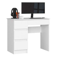 AKORD Furniture Factory Balkezes Íróasztal fiókkal P77_90 - fehér íróasztal