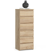  Akord Furniture Factory - CLP 6-Fiókos Komód Dió Sonoma - 40x109x35 cm, Laminált Lemez, ABS Szegéllyel, Összeszerelhető Bútor