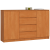  Akord Furniture Factory Égerfa Komód K160 2 Ajtós 4 Fiókos, 160x99x40cm, CLP Rendszer, Laminált Lemez, ABS Szegély, Matt Felület, Összeszerelés Szükséges