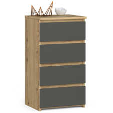 AKORD Furniture Factory Fiókos komód P74_40 - kézműves tölgy/szürke bútor