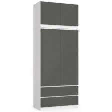 AKORD Furniture Factory Gardróbszerkény bővítéssel P234_90 - fehér/szürke bútor