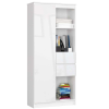 AKORD Furniture Factory Irodai Polc R 80 cm Clp R15 Fehér / Fehér Fényes