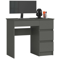 AKORD Furniture Factory Jobbkezes íróasztal 3 fiókal P77_90 - grafitszürke íróasztal
