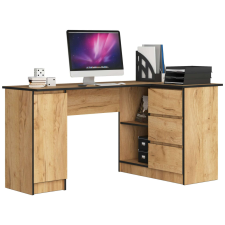 AKORD Furniture Factory Jobbkezes sarokasztal P77_155 - kézműves tölgy íróasztal
