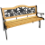 AKORD Furniture Factory Kerti Park Pad ROSA - Öntöttvas és Fa, 125x76,5x52 cm - Masszív és Elegáns Kialakítású, Max. Terhelhetőség 260 kg