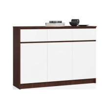 AKORD Furniture Factory Komód 3 fiókos P99_138 - wenge-fehér bútor