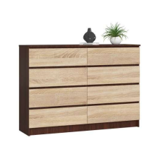 AKORD Furniture Factory Komód 8 fiókos P99_138 - wenge-sonoma bútor