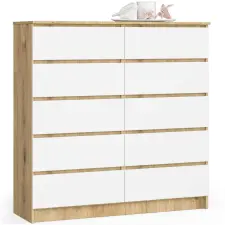 AKORD Furniture Factory Komód K120 10f Clp Artisan Tölgy / Fehér bútor