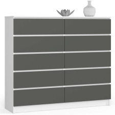 AKORD Furniture Factory Komód K140 10f Clp Fehér / Szürke bútor