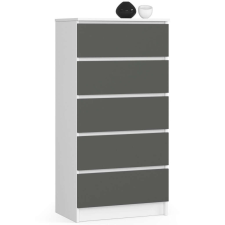 AKORD Furniture Factory Komód K60 5f Clp Fehér / Szürke bútor