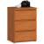 AKORD Furniture Factory komód, laminált lap, 3 fiókos, juhar narancs, 40x35x56,8 cm, 40x35x56,8 cm