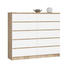 AKORD Furniture Factory Komód P121_138 - sonoma-fehér bútor