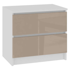 AKORD Furniture Factory Komód P55_60 - fehér-cappuccino fényes bútor