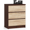 AKORD Furniture Factory Komód P77_60 - wenge-sonoma