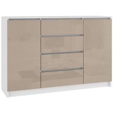AKORD Furniture Factory Komód P99_160 - fehér/cappuccino fényes bútor