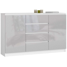 AKORD Furniture Factory Komód P99_160 - fehér/szürke fényes bútor