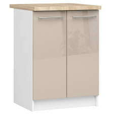 AKORD Furniture Factory OLIVIA Alsó Konyhaszekrény munkalappal P85_60 - fényes cappuccino bútor