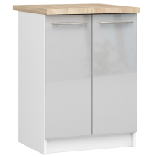AKORD Furniture Factory OLIVIA Alsó Konyhaszekrény munkalappal P85_60 - fényes szürke bútor