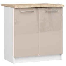 AKORD Furniture Factory OLIVIA Alsó Konyhaszekrény munkalappal P85_80 - fényes cappuccino bútor