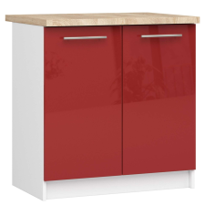AKORD Furniture Factory OLIVIA Alsó Konyhaszekrény munkalappal P85_80 - fényes piros bútor