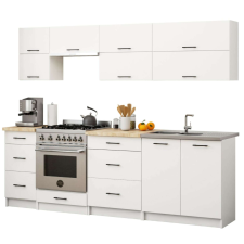 AKORD Furniture Factory OLIVIA Konyhabútor szett 2.4m - fehér bútor