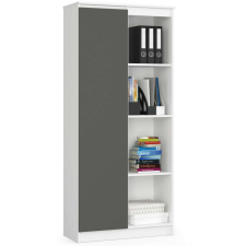 AKORD Furniture Factory R80 1a 4p Clp Fehér / Szürke Polc bútor