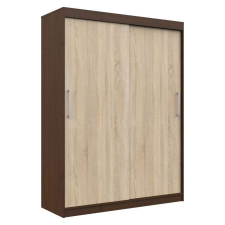 AKORD Furniture Factory Tolóajtós Szekrény P200_150 - wenge-sonoma bútor