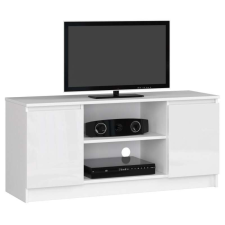 AKORD Furniture Factory TV állvány P55_120 - fehér-fehér fényes bútor