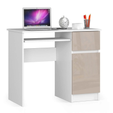 Akord Furniture Íróasztal - Akord Furniture - 90 cm - fehér / magasfényű bézs íróasztal