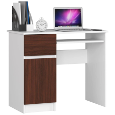 Akord Furniture Íróasztal - Akord Furniture - 90 cm - fehér / wenge (bal) íróasztal