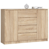 Akord Furniture Komód - Akord Furniture K140-2D4SZ - sonoma tölgy