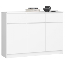 Akord Furniture Komód - Akord Furniture K140-3D3SZ - fehér bútor
