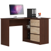 Akord Furniture Sarok íróasztal - Akord Furniture - 124 cm - wenge / sonoma tölgy