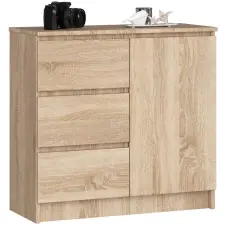 Akord Jerry Komód Sonoma Tölgy Laminált 3 Fiókos bútor