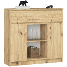 Akord K100 Artisan Tölgy Komód 101cm 2 Ajtós 3 Fiókos bútor