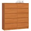 Akord K120 10 Fiókos Komód égerfa 120x121 cm