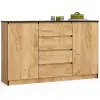 Akord - Komód K160 2D 4F CLP Álló 160x99x40 cm Dió Craft