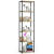 Akord Loft Sonoma Polcos Fém Állvány Fekete/Tölgy 192 cm