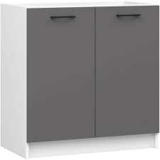 AKORD Oliwia Mosogatószekrény Laminált Fehér-Szürke Matt 80cm bútor