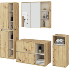 Akord Vami Fali Fürdőszobabútor Szett Artisan Tölgy/Kasmír fürdőszoba bútor